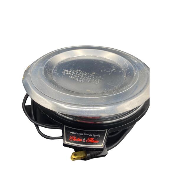 Vtg Hamilton Beach Electric black Fondue with groovy forks - Picture 5 of 6